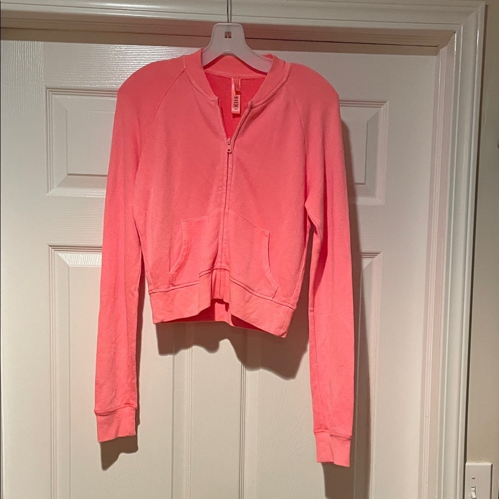 SKIMS Bright Orange Zip-Up Jacket
